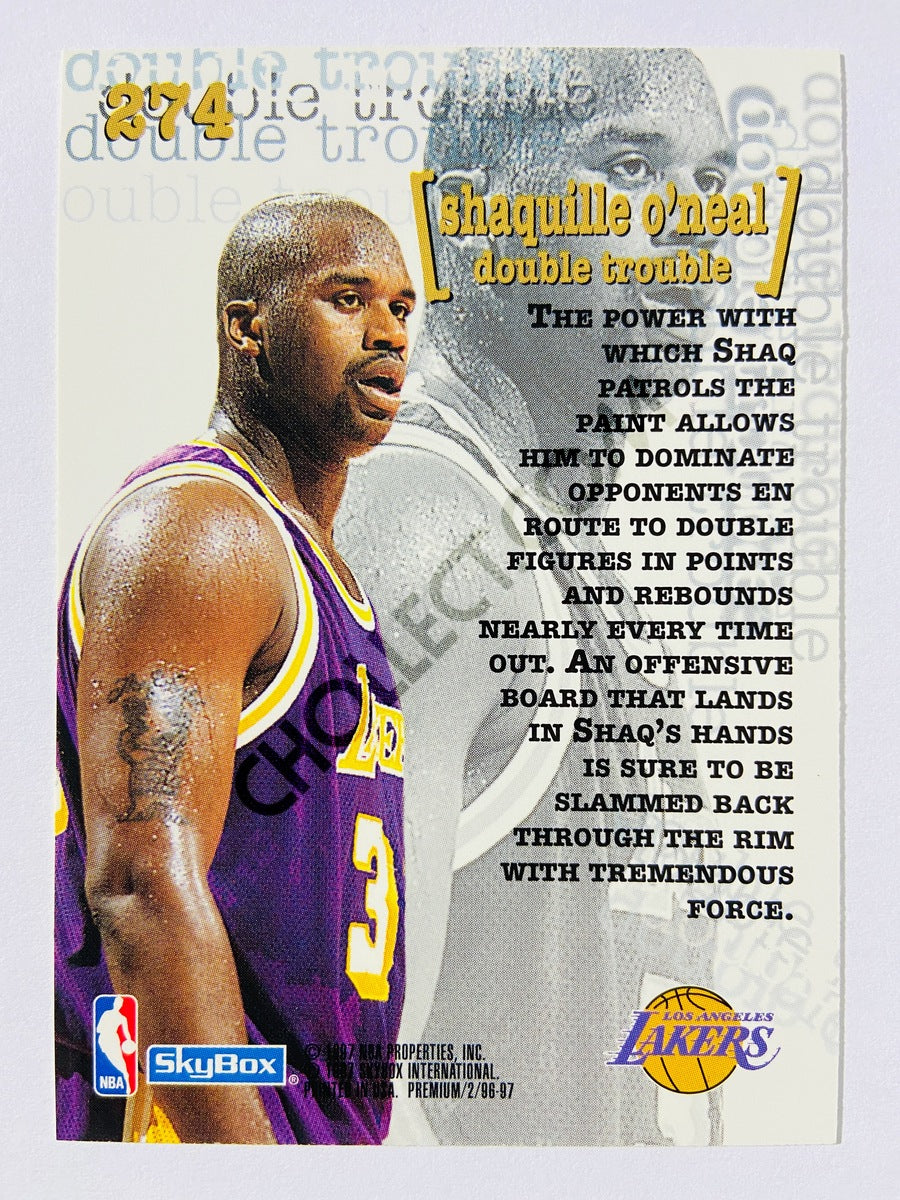 Shaquille O'Neal - Los Angeles Lakers 1996 Skybox Double Trouble #274
