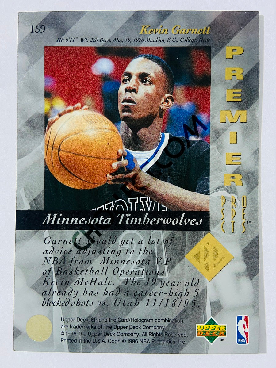 Kevin Garnett - Minnesota Timberwolves 1996 Upper Deck SP Premier Prospects #159