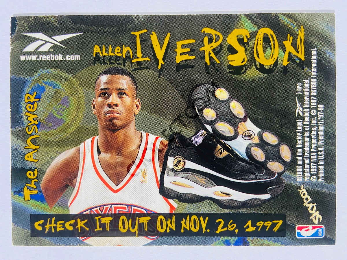 Allen Iverson - Philadelphia 76ers 1997-98 Upper Deck Reebok The Answer