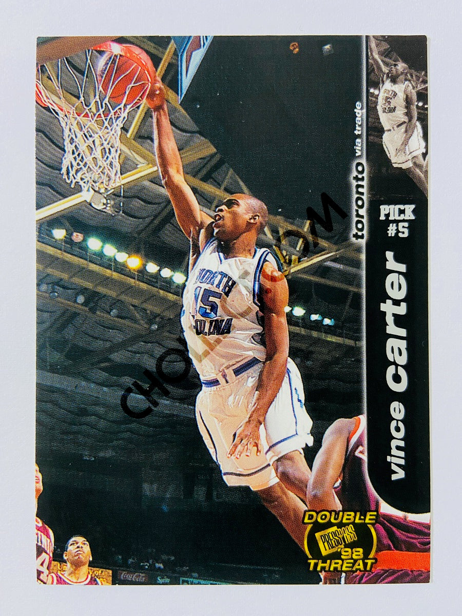 Vince Carter – Toronto Raptors 1998 Press Pass Double Threat #4