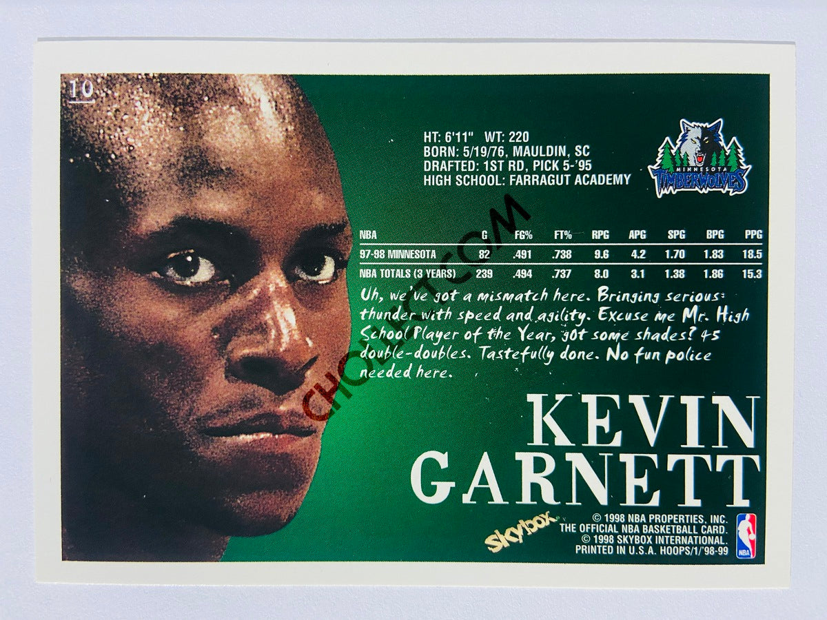 Kevin Garnett - Minnesota Timberwolves 1998 Skybox Hoops #10