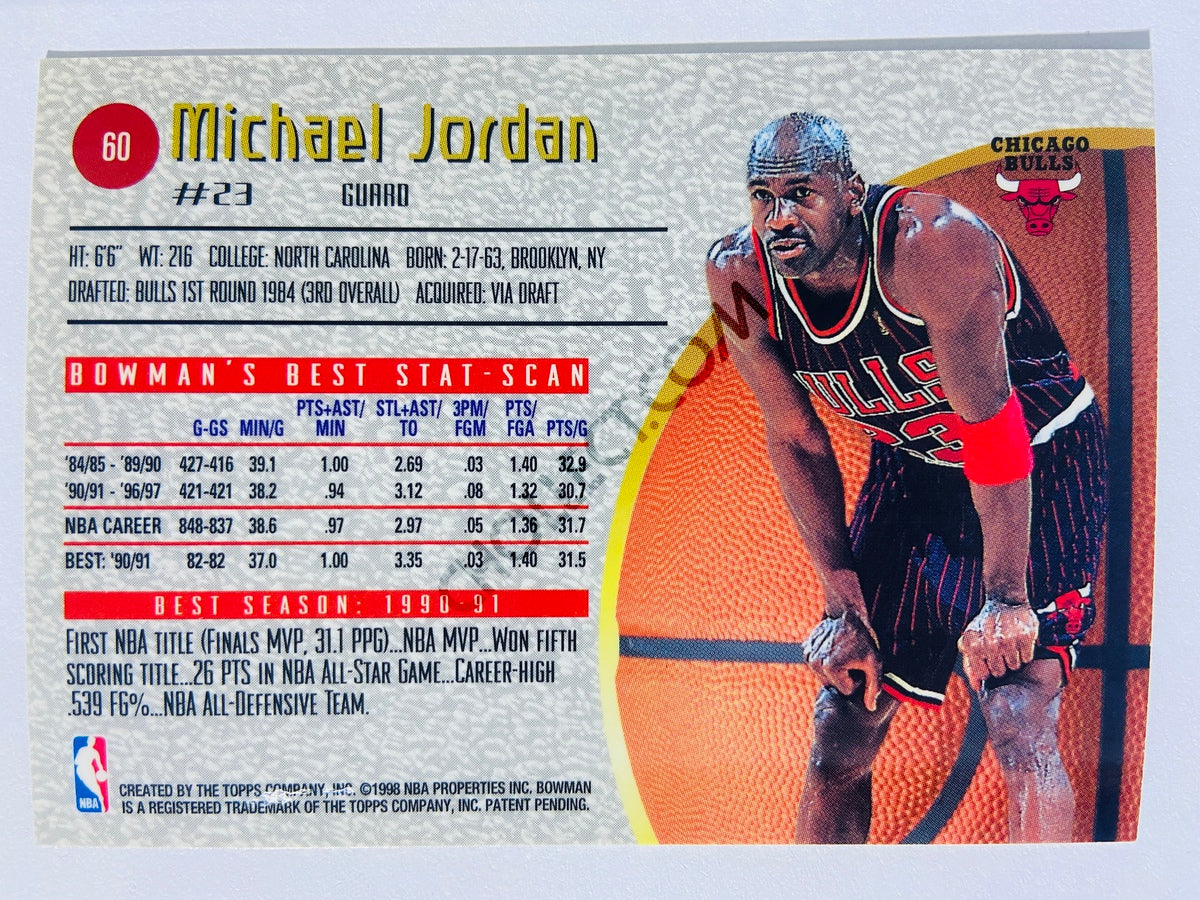 Michael Jordan - Chicago Bulls 1998 Topps Bowman's Best #60