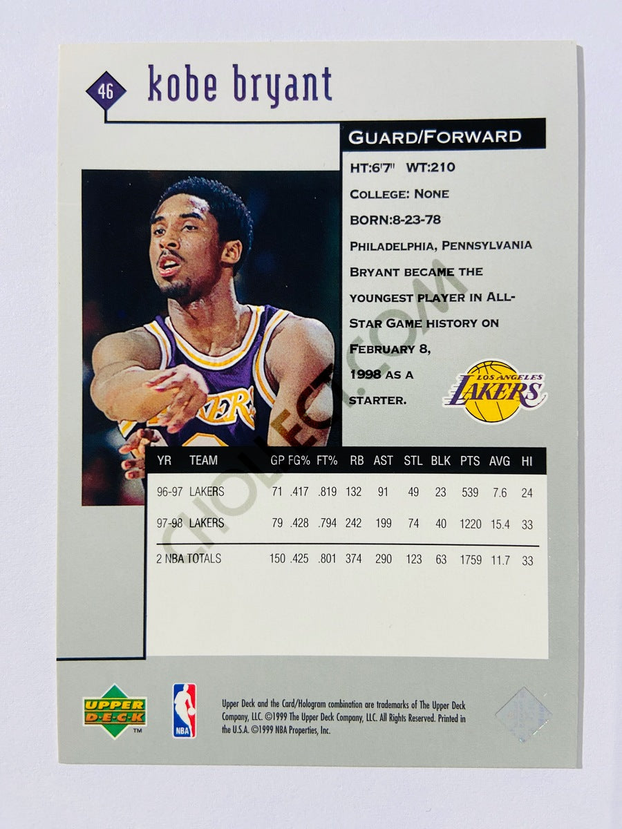 Kobe Bryant - Los Angeles Lakers 1998-99 Upper Deck Black Diamond #45