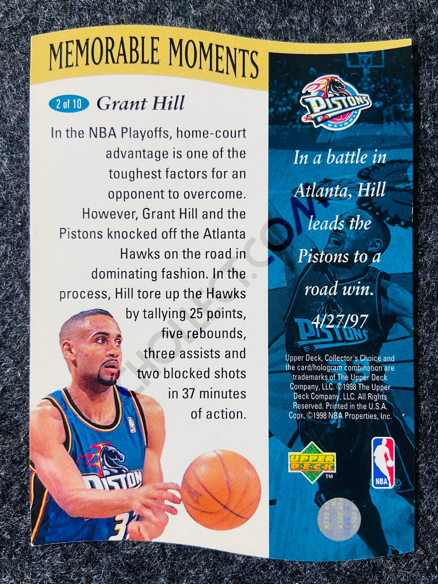 Grant Hill - Detroit Pistons 1998 Upper Deck Memorable Moment #2