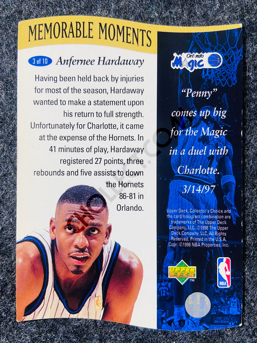 Anfernee Hardaway - Orlando Magic 1998 Upper Deck Memorable Moment #3