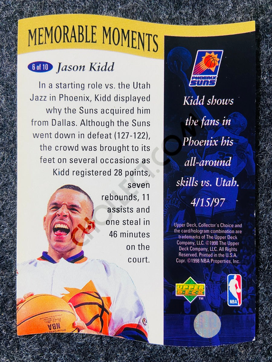 Jason Kidd - Phoenix Suns 1998 Upper Deck Memorable Moment #6