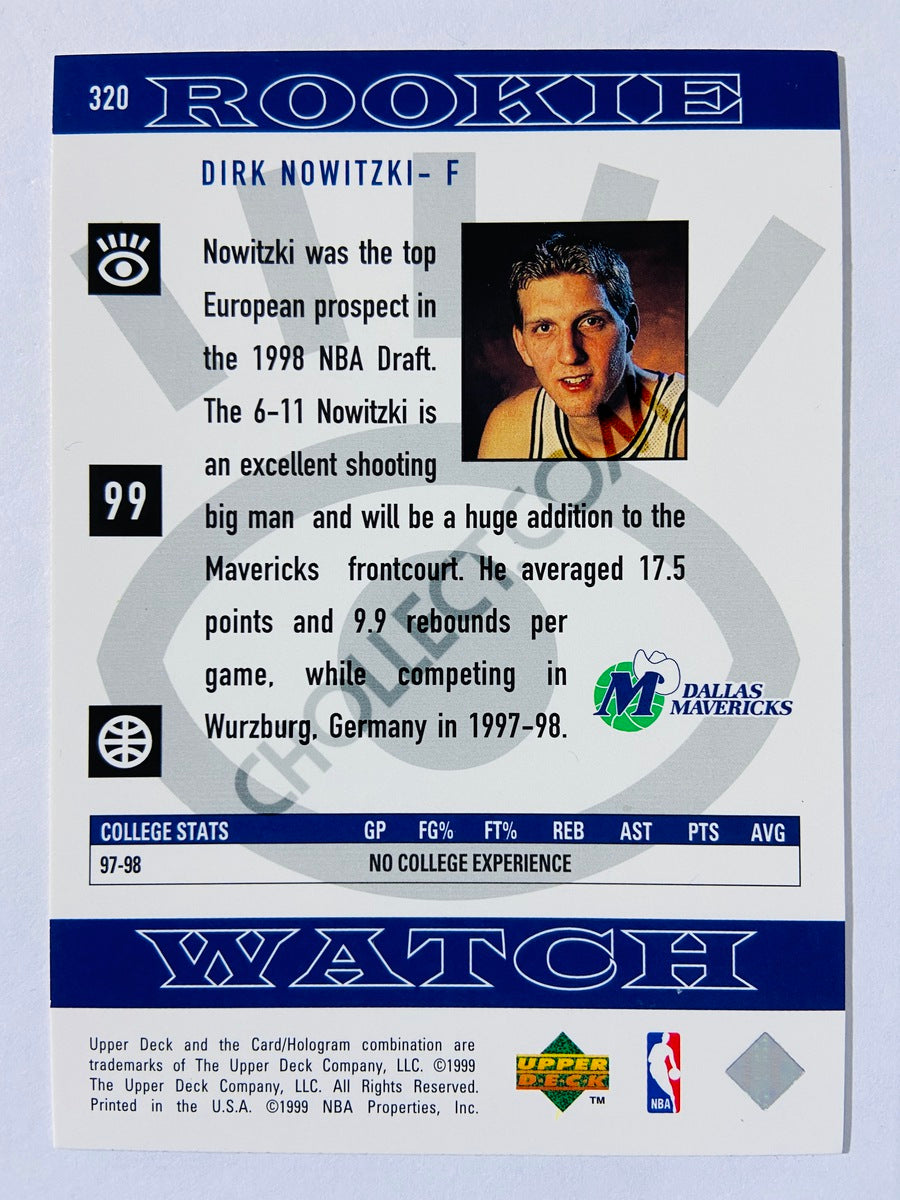 Dirk Nowitzki - Dallas Mavericks 1998-99 Upper Deck Rookie Watch #320