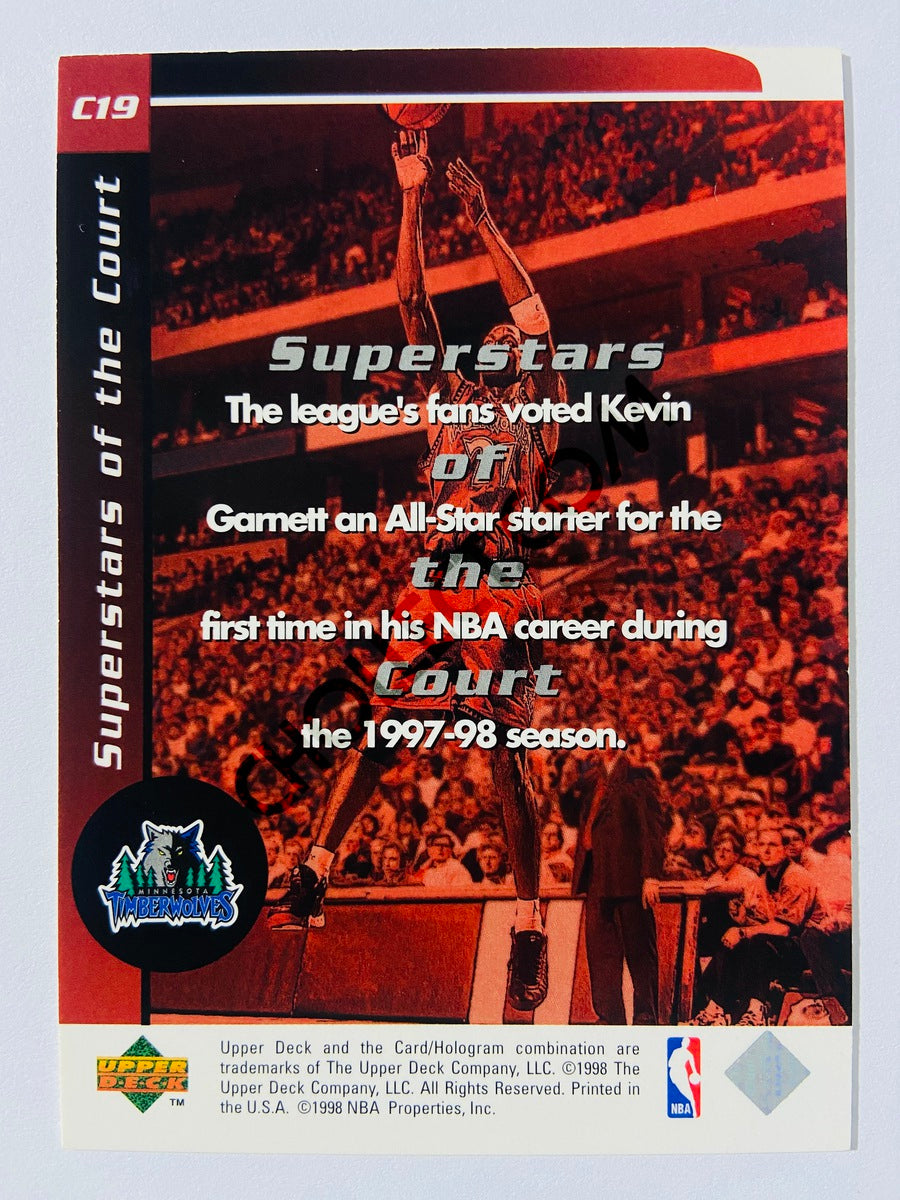 Kevin Garnett - Minnesota Timberwolves 1998 Upper Deck Superstars of the Court #C19