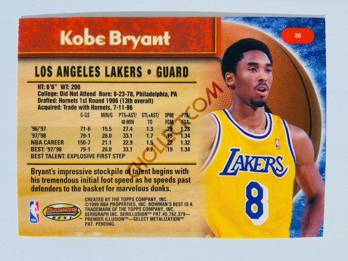Kobe Bryant - Los Angeles Lakers 1999 Topps Bowman's Best #88