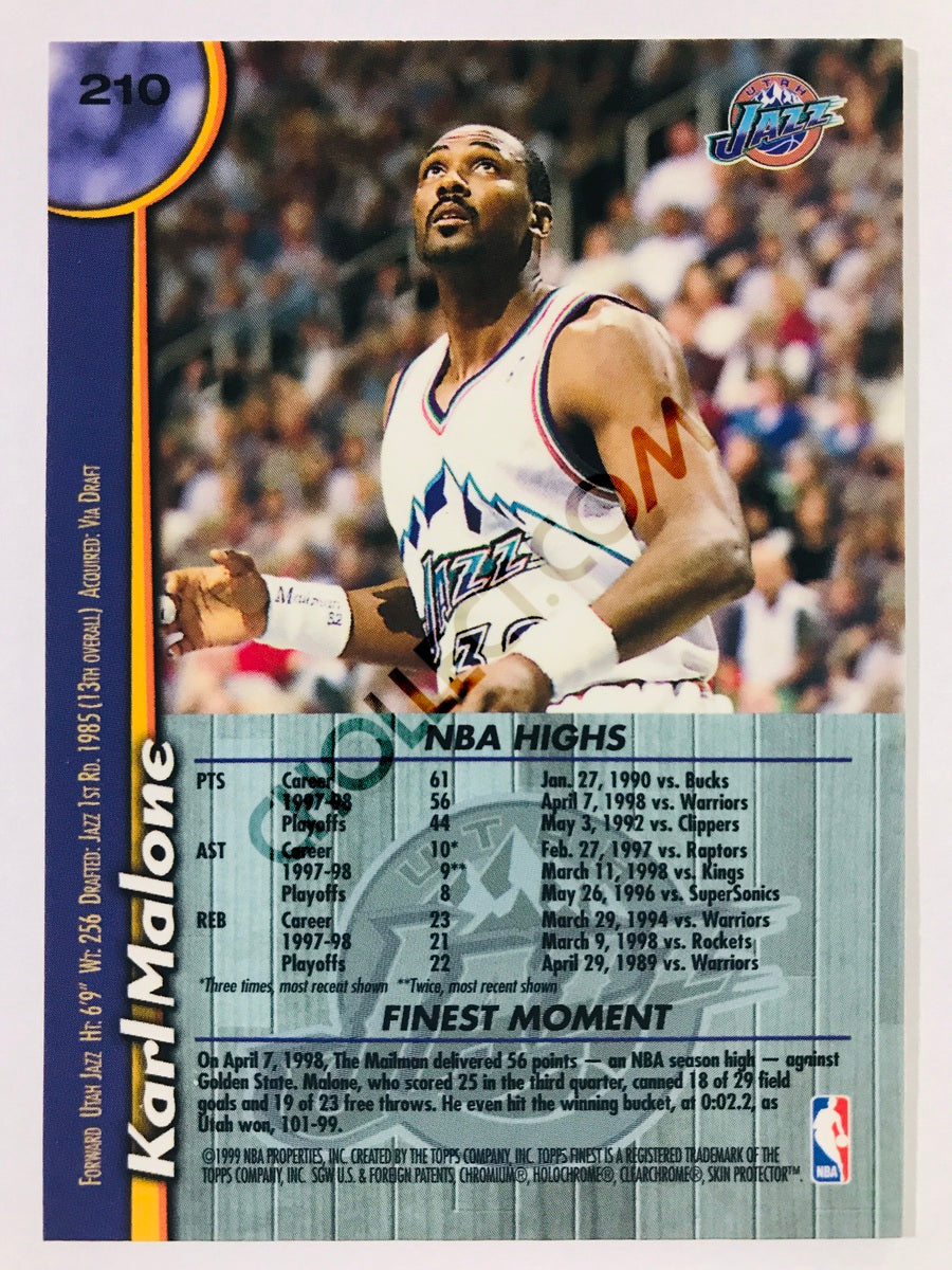 Karl Malone - Utah Jazz 1999 Topps Finest #210