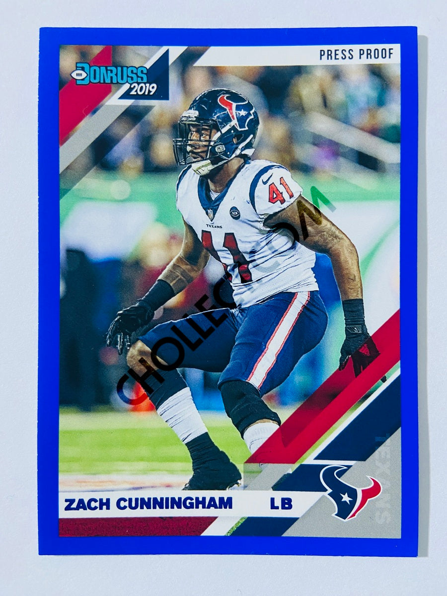 Zach Cunningham – Houston Texans 2019-20 Panini Donruss Blue Press Proof Parallel #111