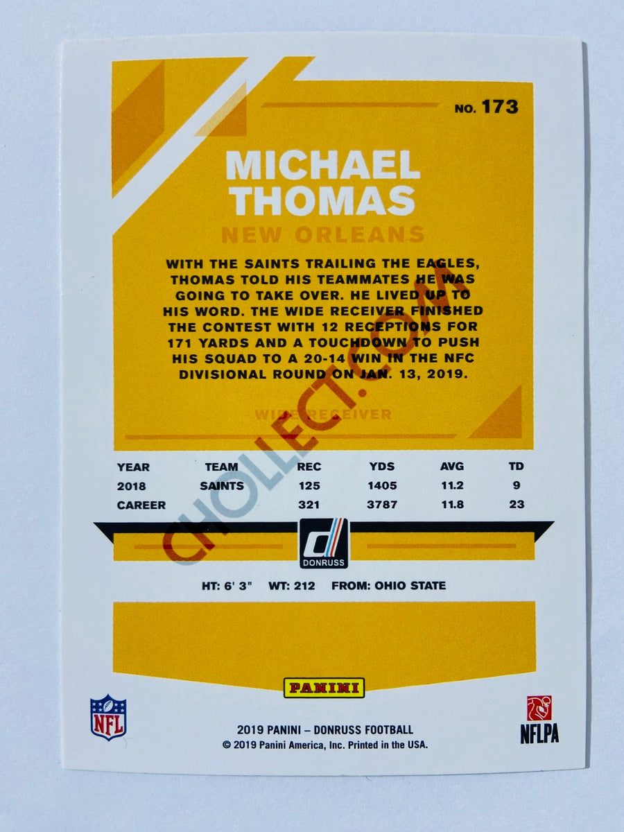 Michael Thomas – New Orleans Saints 2019-20 Panini Donruss Blue Press Proof Parallel #173