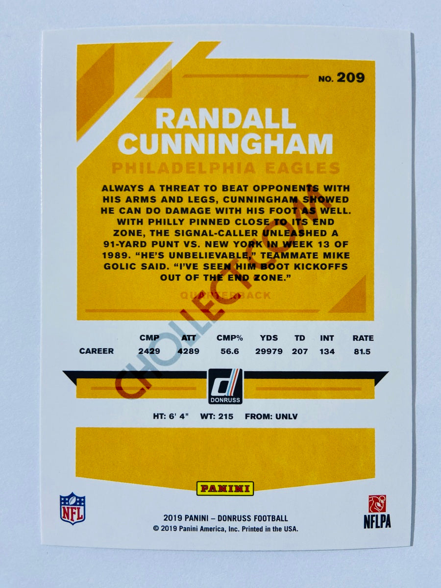 Randall Cunningham – Philadelphia Eagles 2019-20 Panini Donruss Blue Press Proof Parallel #209