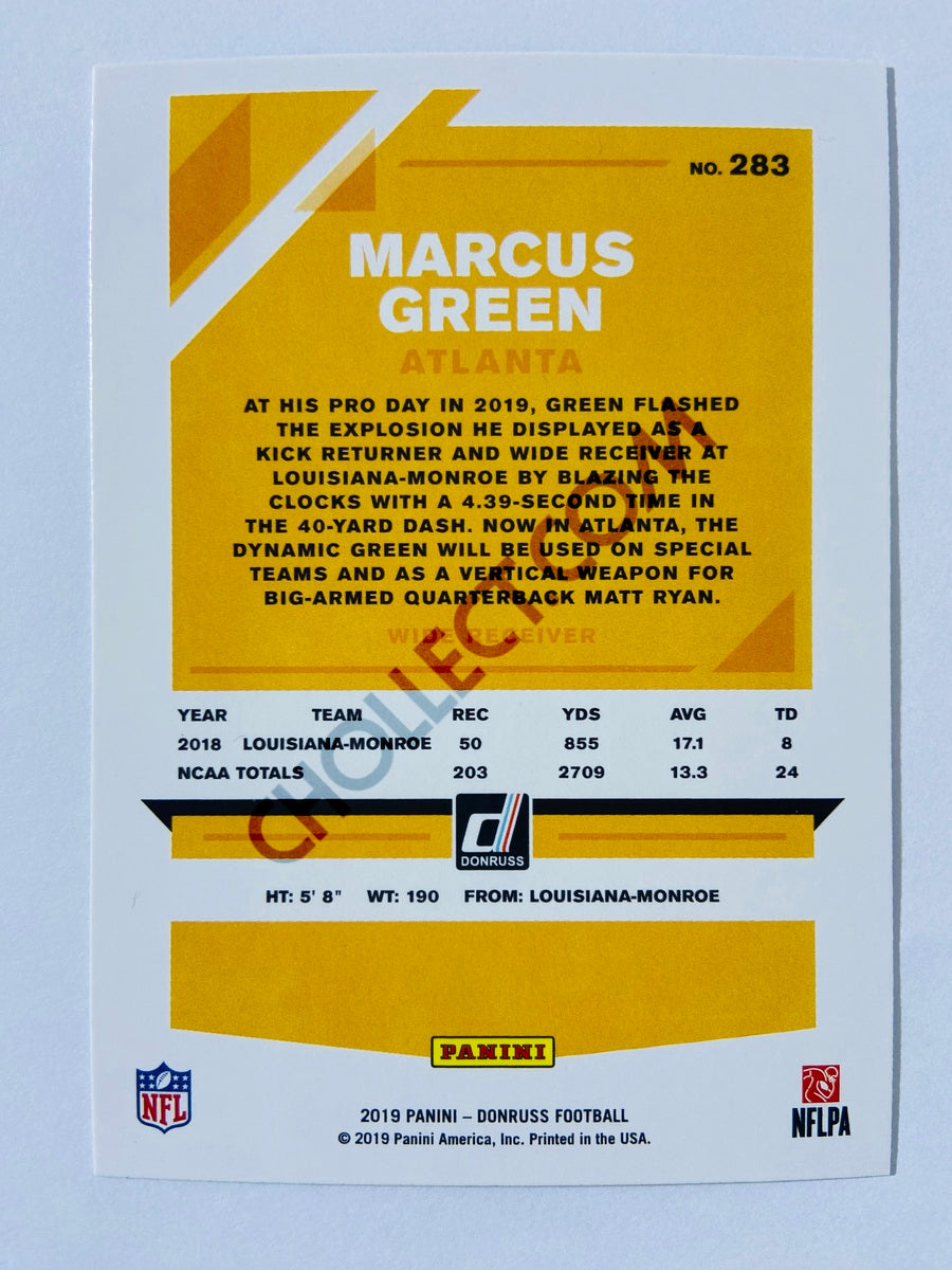 Marcus Green – Atlanta Falcons 2019-20 Panini Donruss Blue Press Proof Parallel RC Rookie #