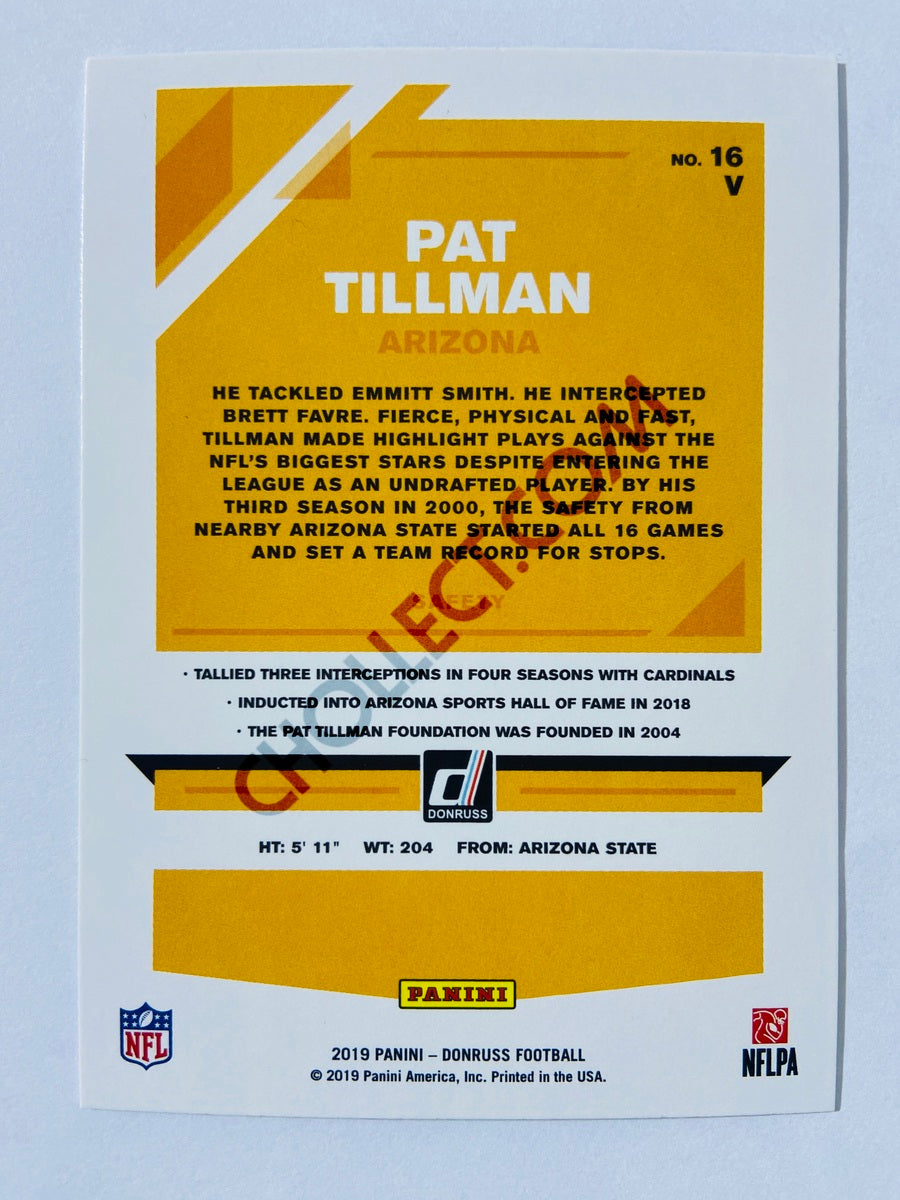 Pat Tillman – Arizona Cardinals 2019-20 Panini Donruss Blue Press Proof Parallel Variation #16