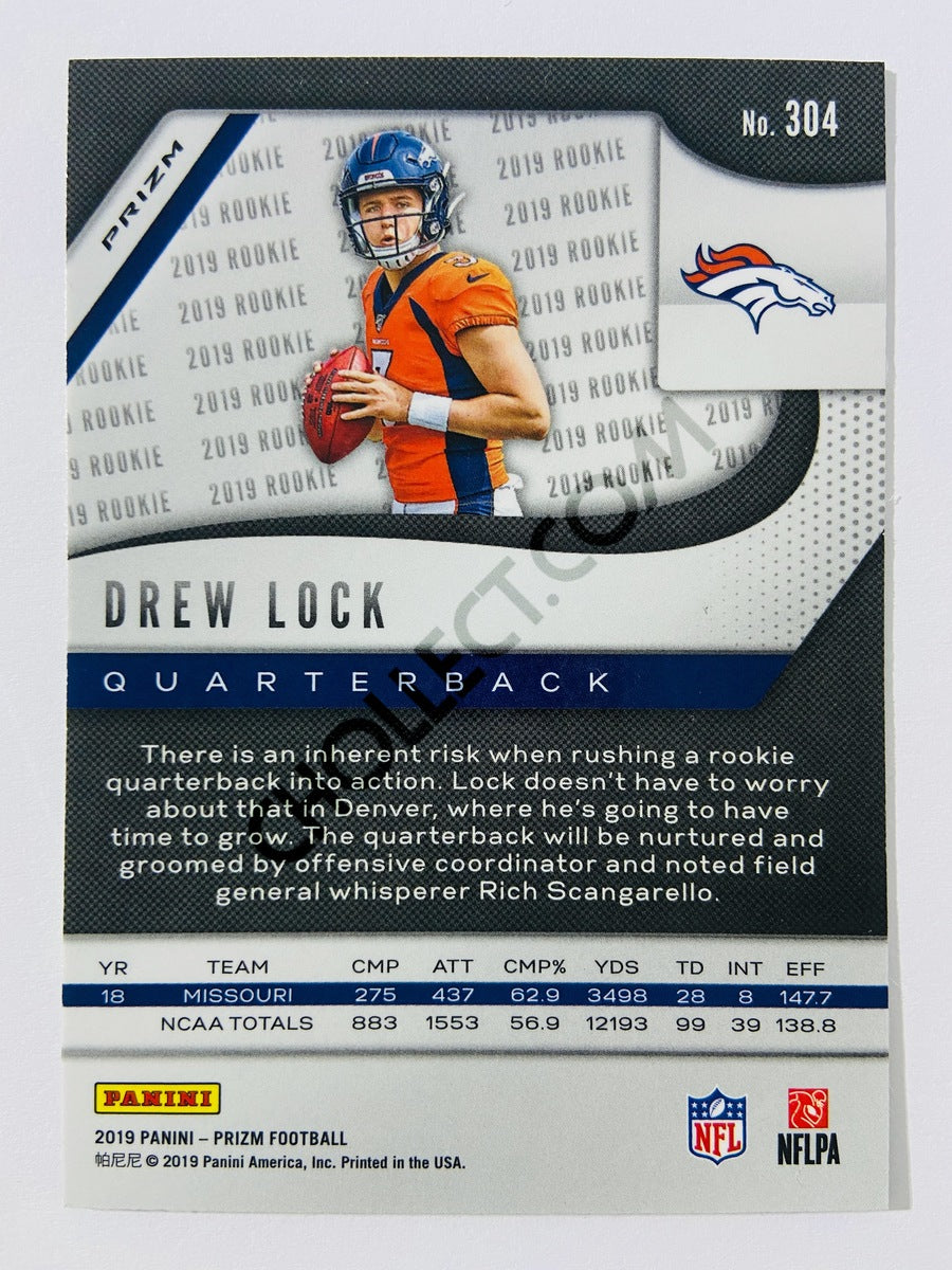 Drew Lock - Denver Broncos 2019-20 Panini Prizm Neon Green Pulsar RC Rookie #304