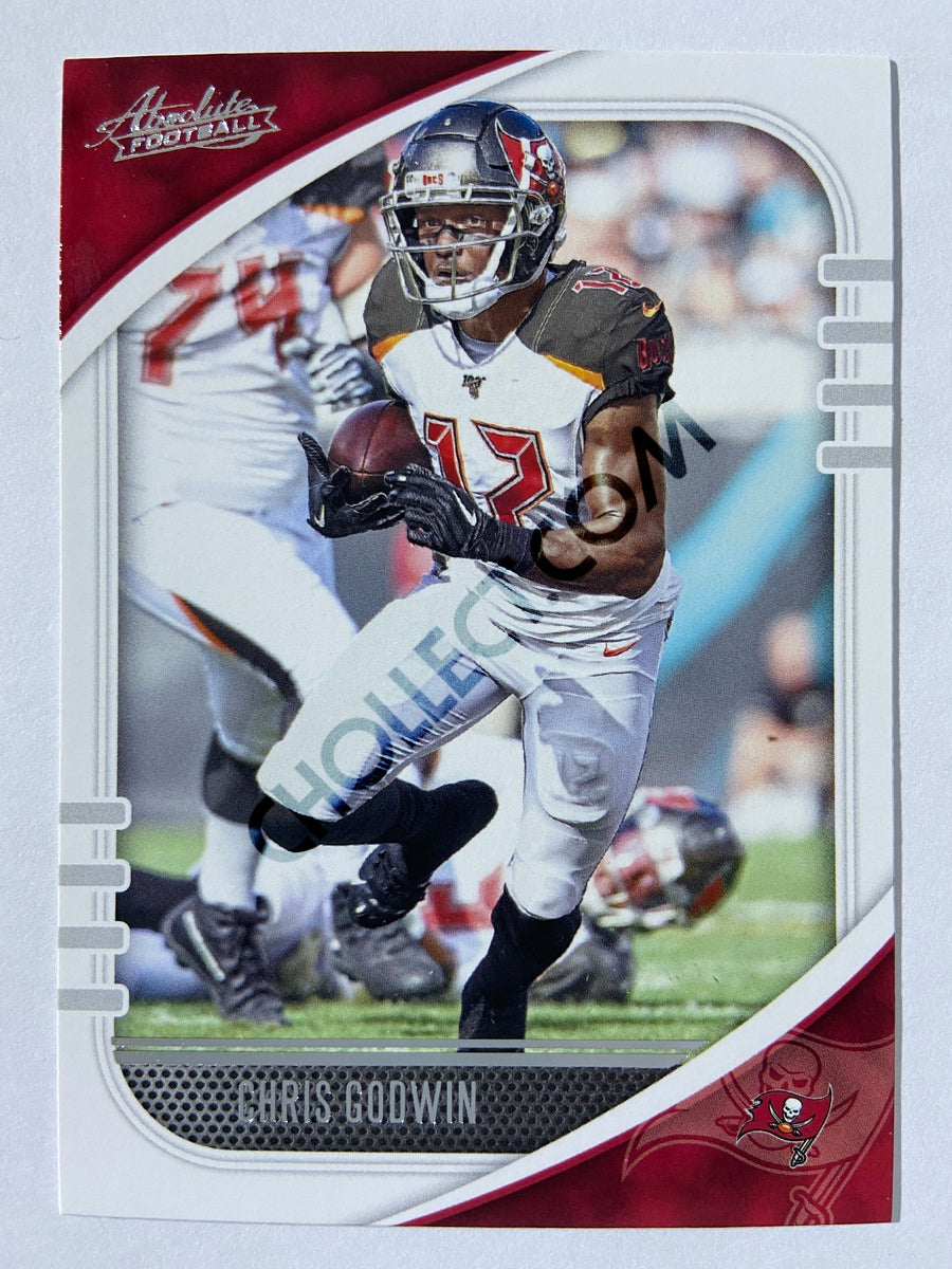 Chris Godwin player worn jersey patch football card (Tampa Bay Buccaneers)  2019 Score Home & Away #A6