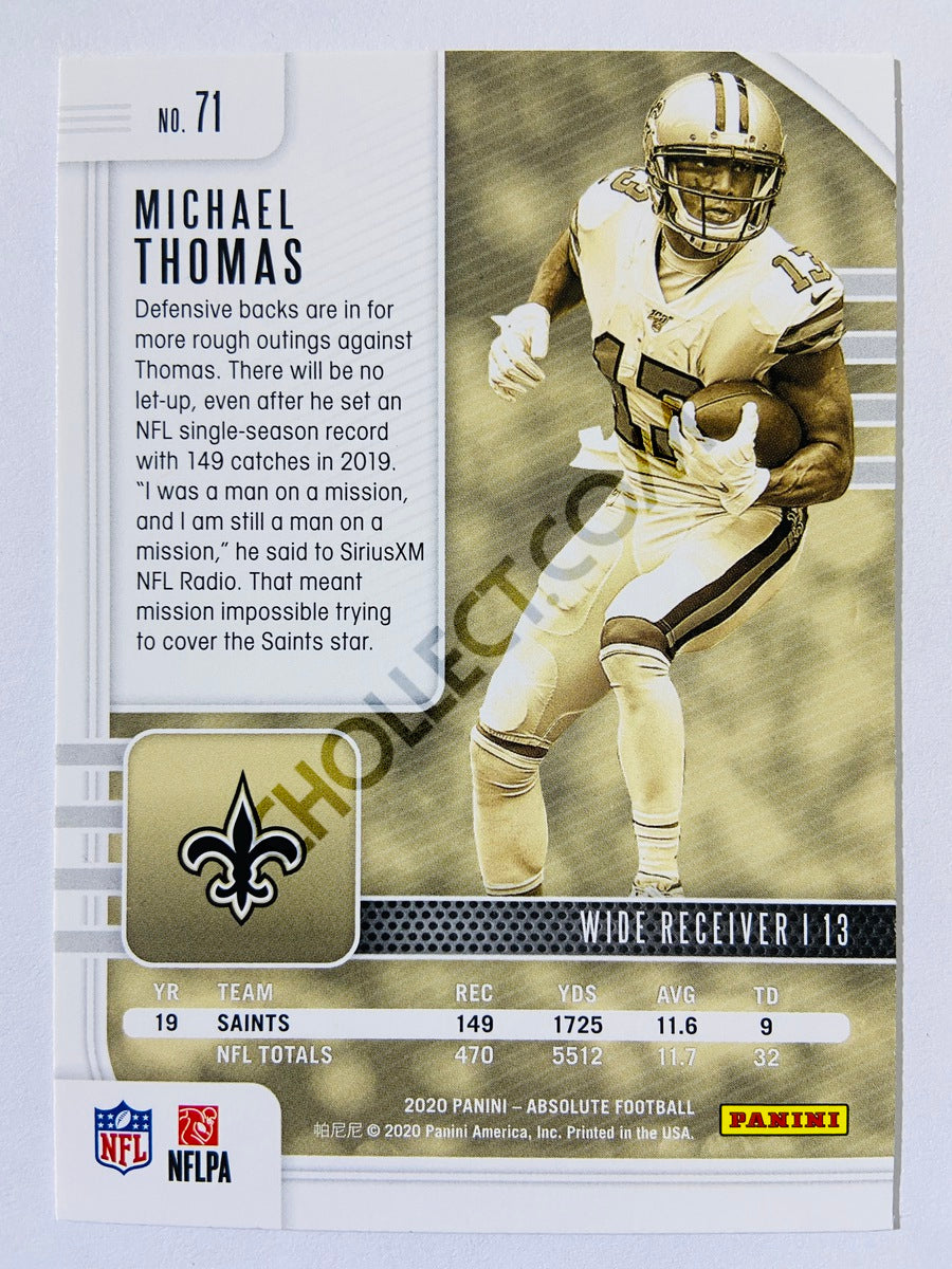 Michael Thomas - New Orleans Saints 2020-21 Panini Absolute Football #71