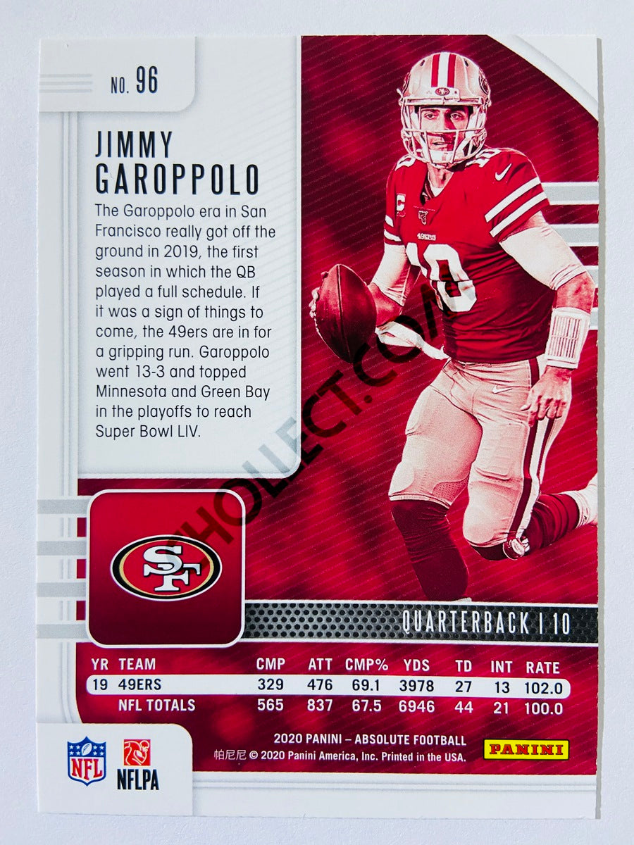 Jimmy Garoppolo - San Francisco 49ers 2020-21 Panini Absolute Football #96