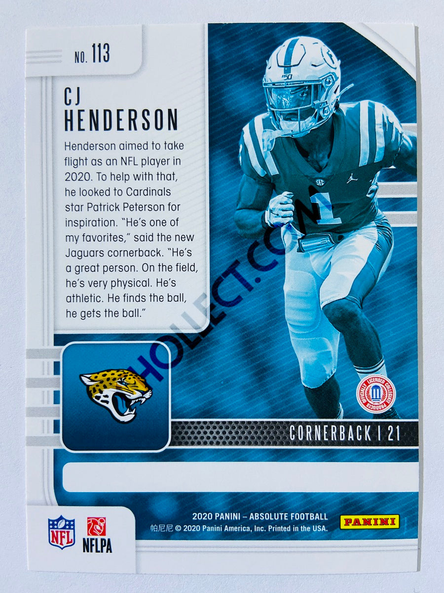 CJ Henderson - Jacksonville Jaguars 2020-21 Panini Absolute Football RC Rookie #113