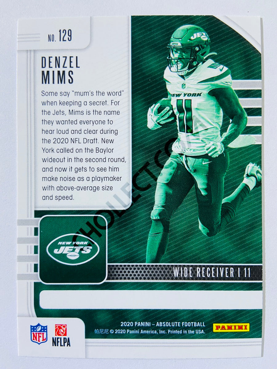 Denzel Mims - New York Jets 2020-21 Panini Absolute Football RC Rookie #129