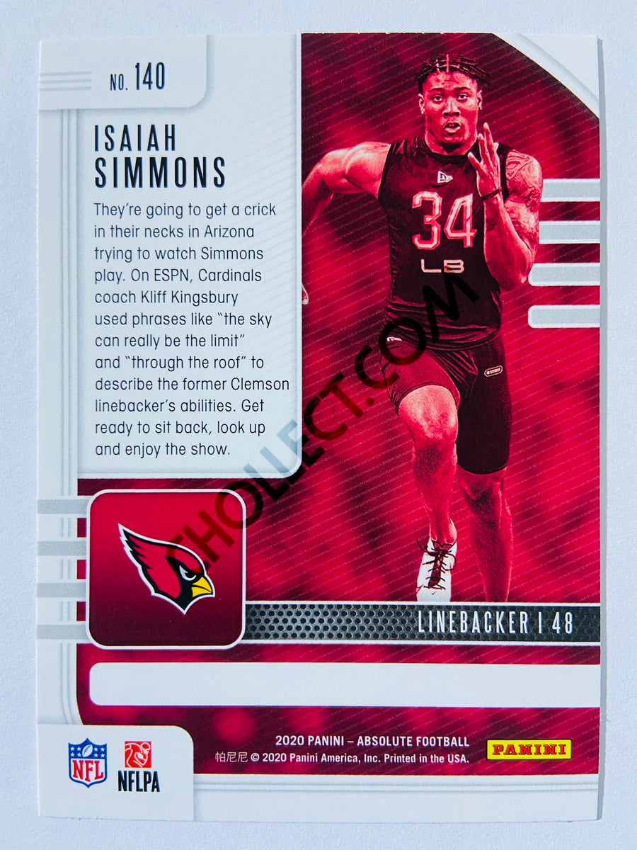 Isaiah Simmons - Arizona Cardinals 2020-21 Panini Absolute Football RC Rookie #140