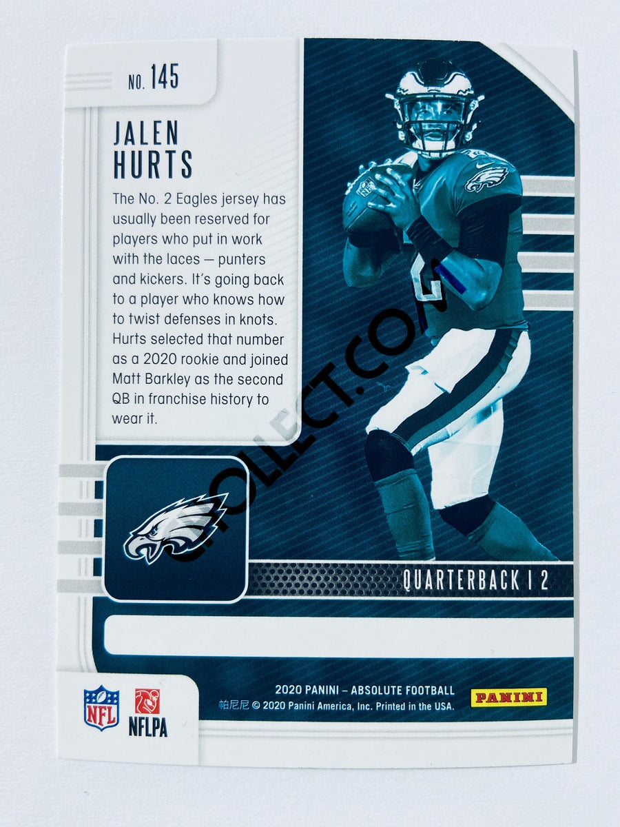 Jalen Hurts - Philadelphia Eagles 2020 Panini Absolute RC Rookie #145