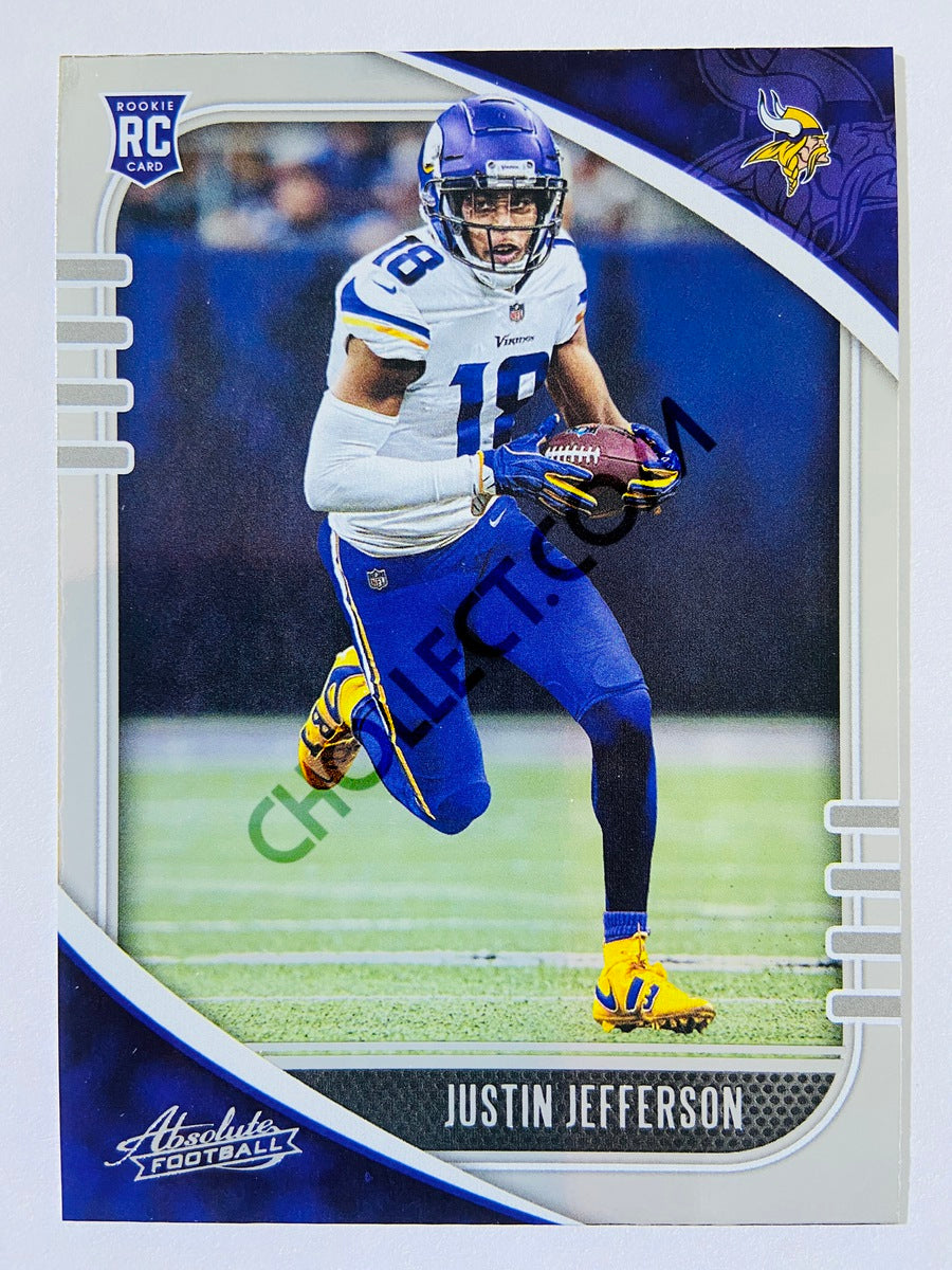  2020 Panini Absolute Rookie Force Relics Football #13 Justin  Jefferson Player Worn Jersey Rookie Card : Collectibles & Fine Art