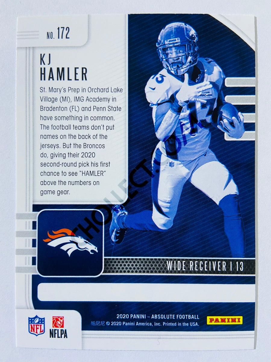 KJ Hamler - Denver Broncos 2020-21 Panini Absolute Football RC Rookie #172