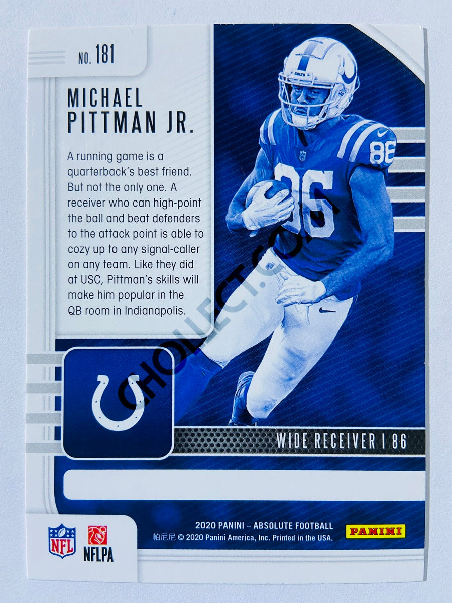 Michael Pittman Jr. - Indianapolis Colts 2020-21 Panini Absolute Football RC Rookie #181