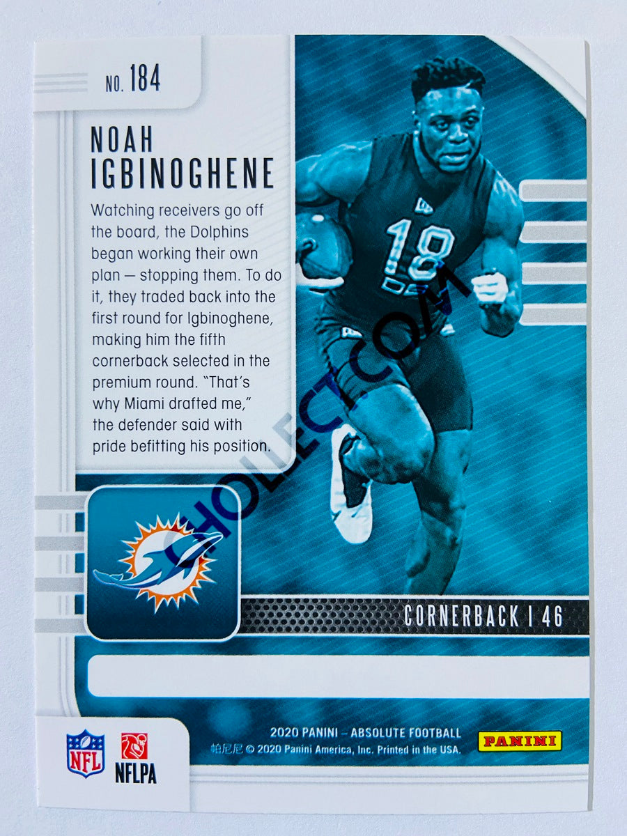 Noah Igbinoghene - Miami Dolphins 2020-21 Panini Absolute Football RC Rookie #184