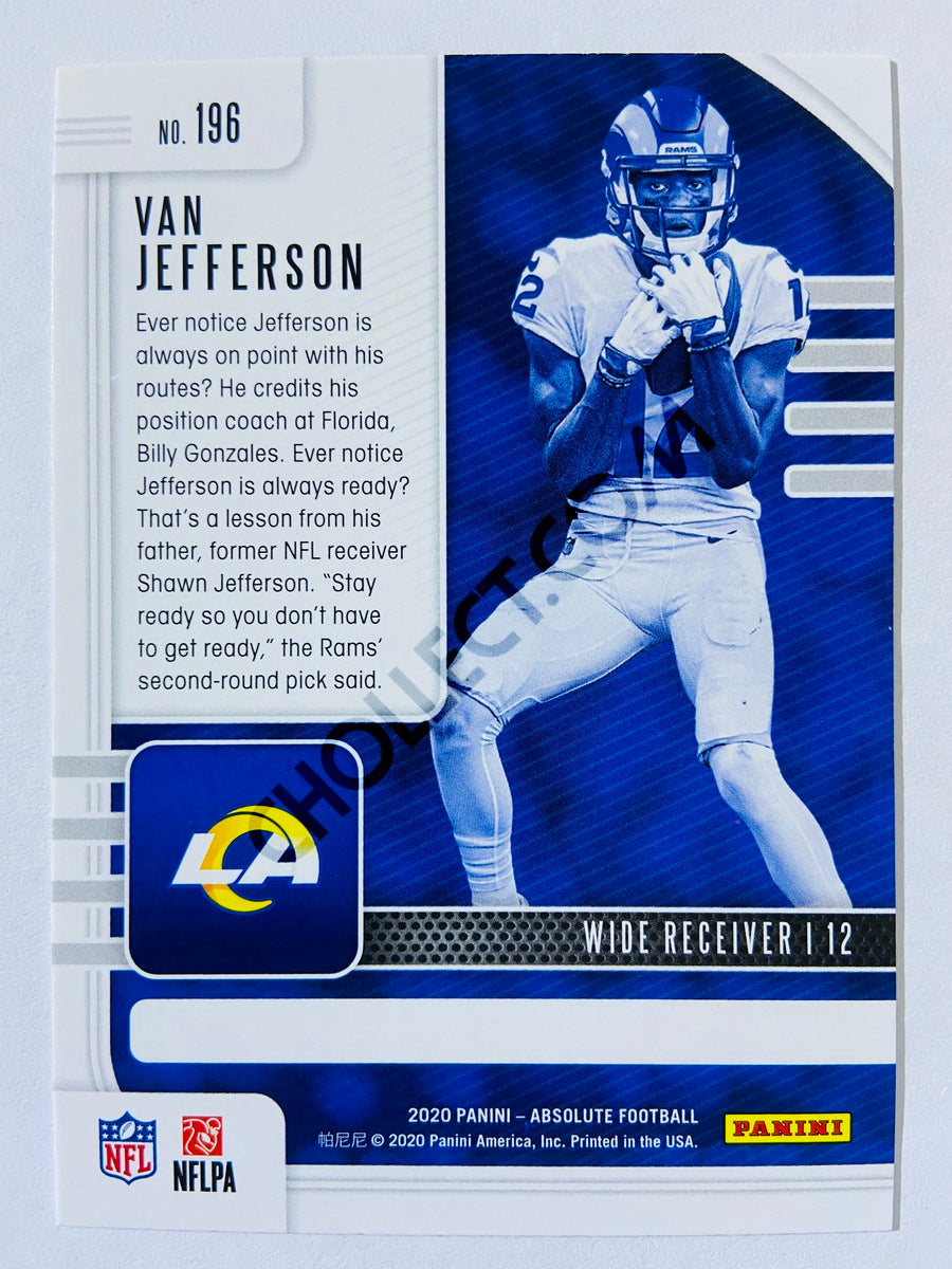 Van Jefferson - Los Angeles Rams 2020-21 Panini Absolute Football RC Rookie #196