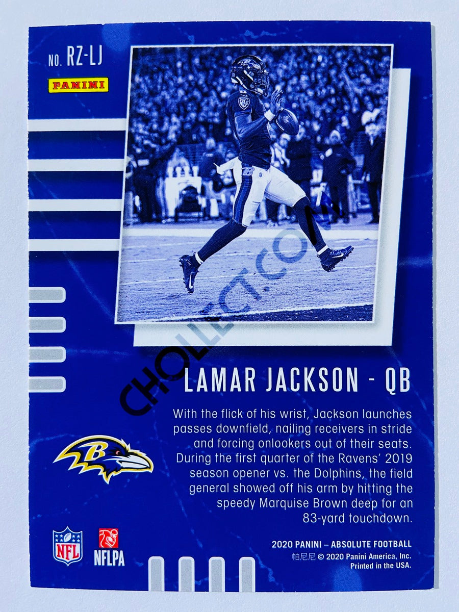 Lamar Jackson - Baltimore Ravens 2020-21 Panini Absolute Football Red Zone #4