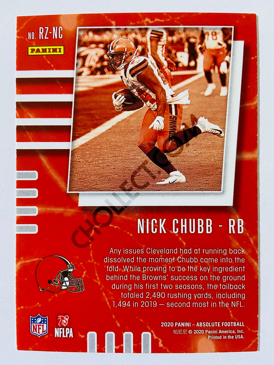Nick Chubb - Cleveland Browns 2020-21 Panini Absolute Football Red Zone #12