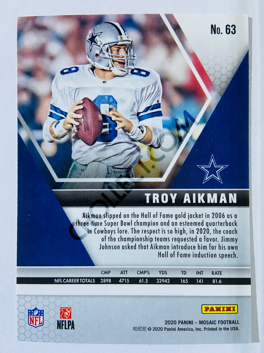 Troy Aikman - Dallas Cowboys 2020-21 Panini Mosaic #63