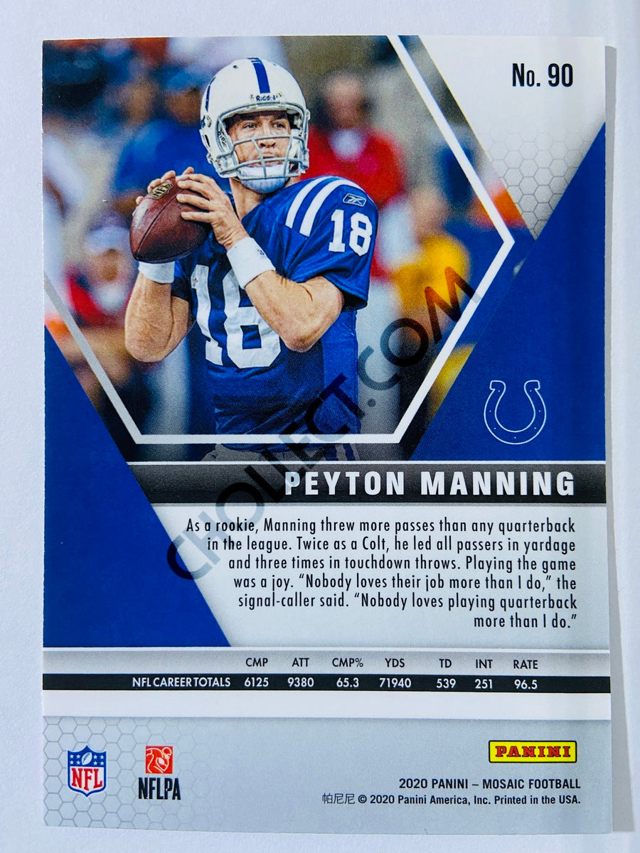 Peyton Manning - Indianapolis Colts 2020-21 Panini Mosaic #90