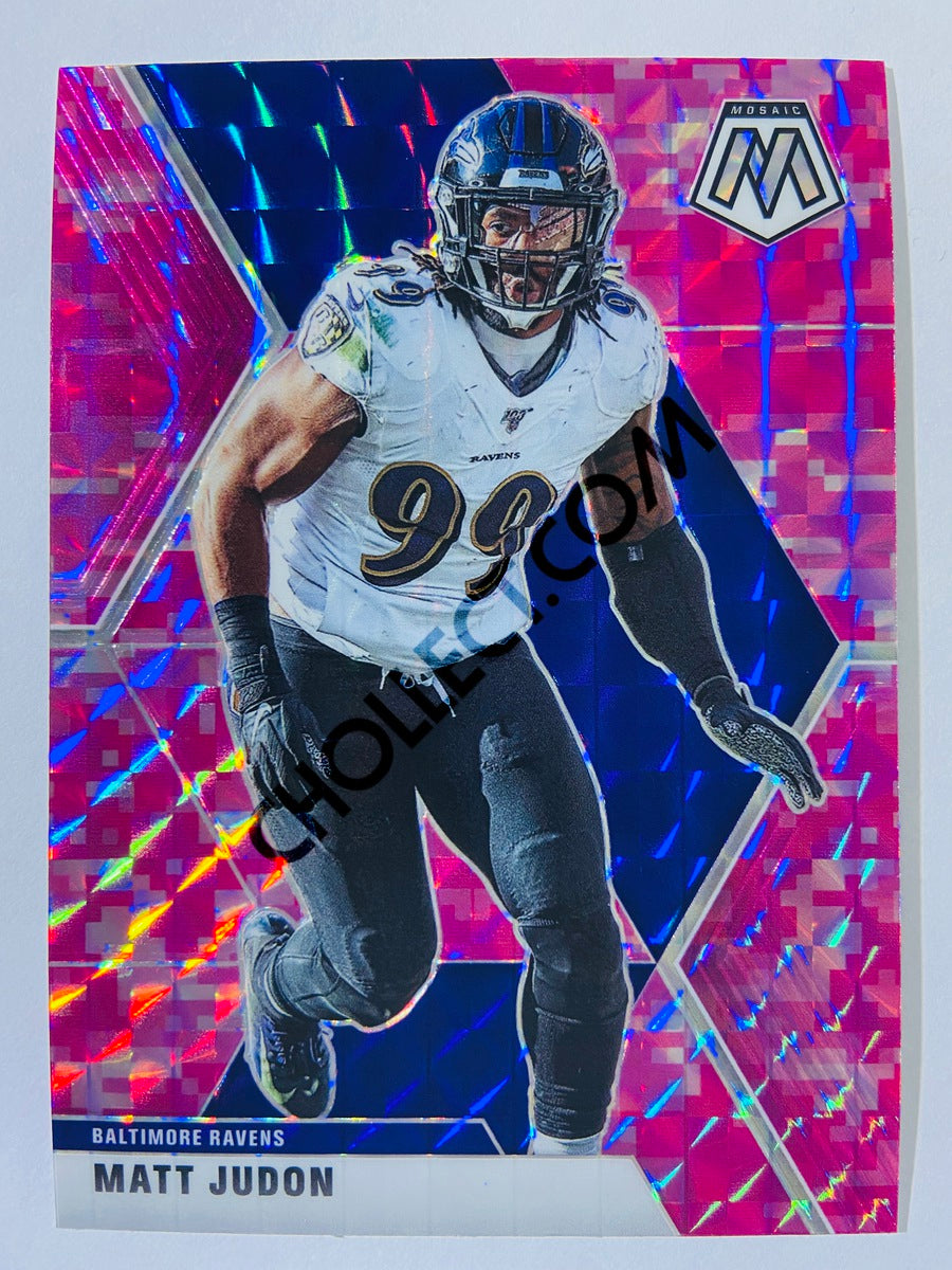 Matt Judon - Baltimore Ravens 2020-21 Panini Mosaic Pink Camo Parallel –