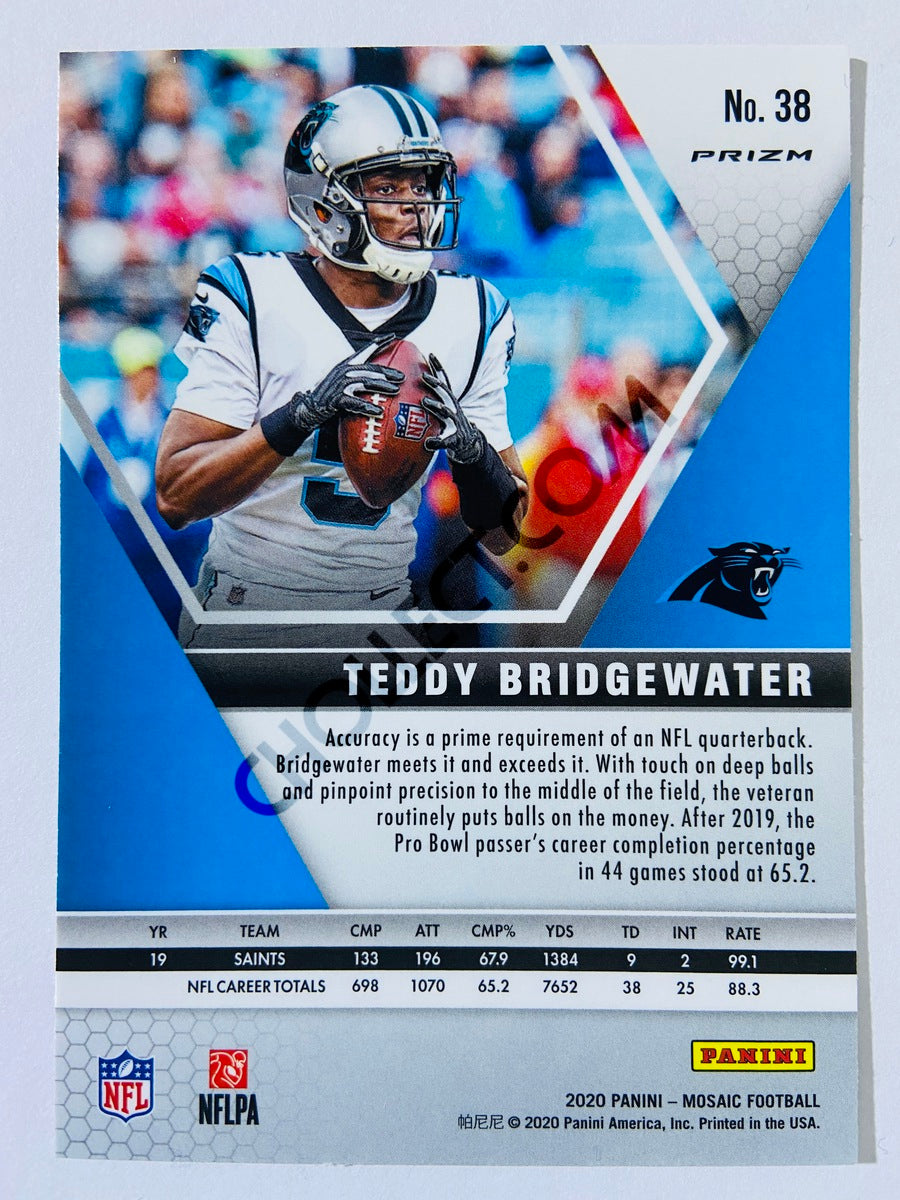 Teddy Bridgewater - Carolina Panthers 2020-21 Panini Mosaic Pink Camo Parallel #38