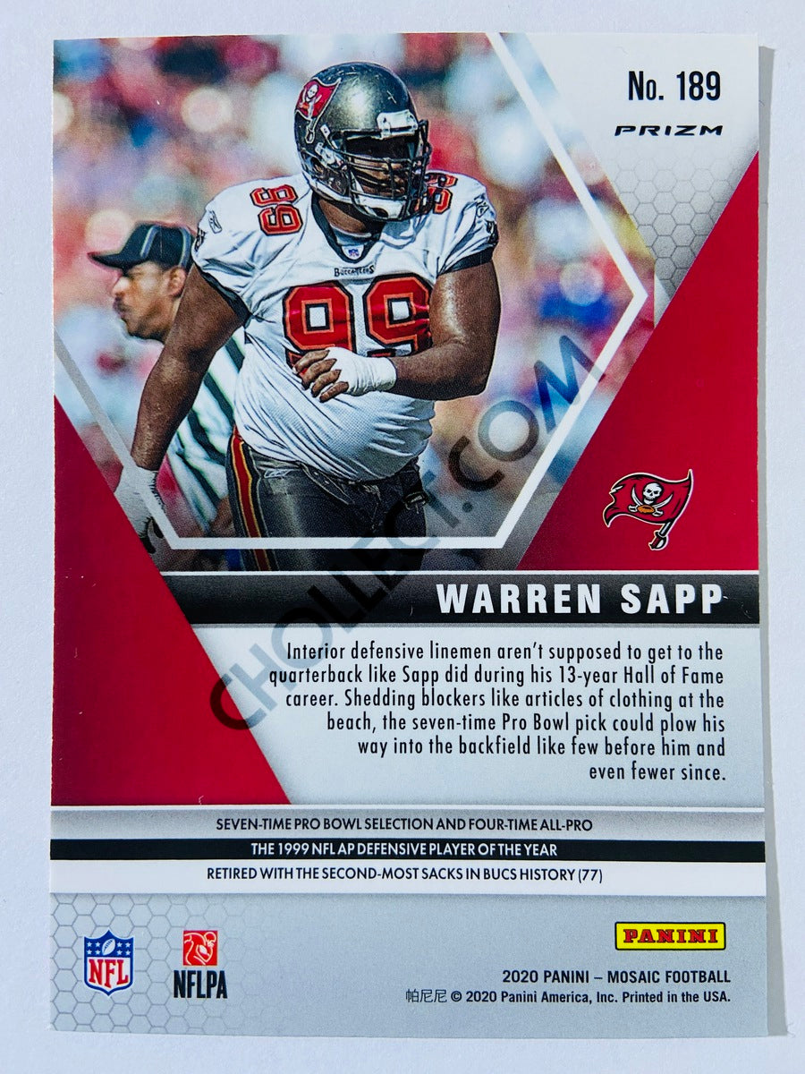Warren Sapp - Tampa Bay Buccaneers 2020-21 Panini Mosaic Pink Camo Parallel #189