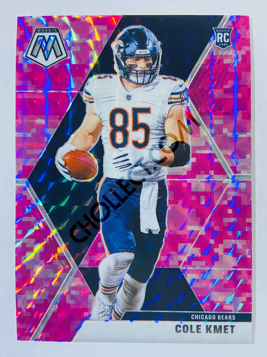 Cole Kmet - Chicago Bears 2020-21 Panini Mosaic Pink Camo Parallel RC Rookie #218