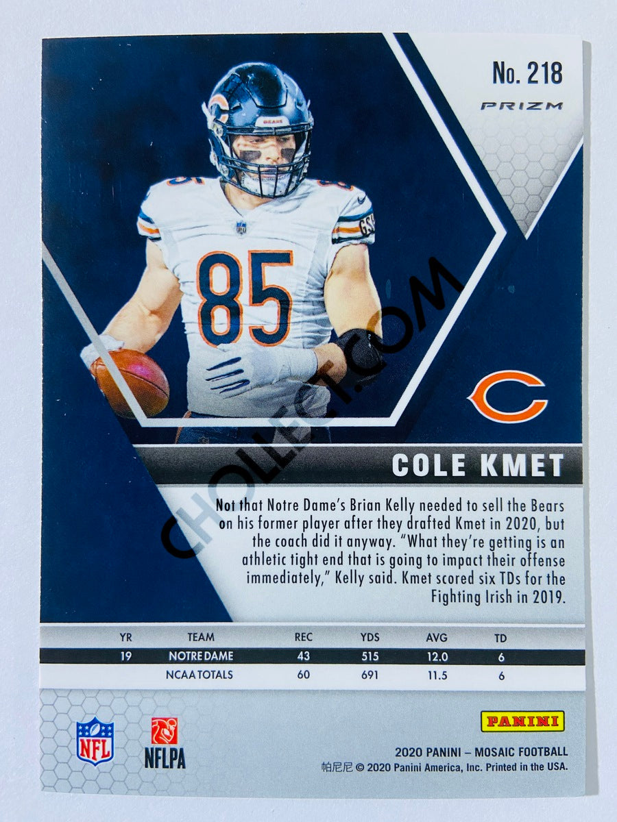 Cole Kmet - Chicago Bears 2020-21 Panini Mosaic Pink Camo Parallel RC Rookie #218