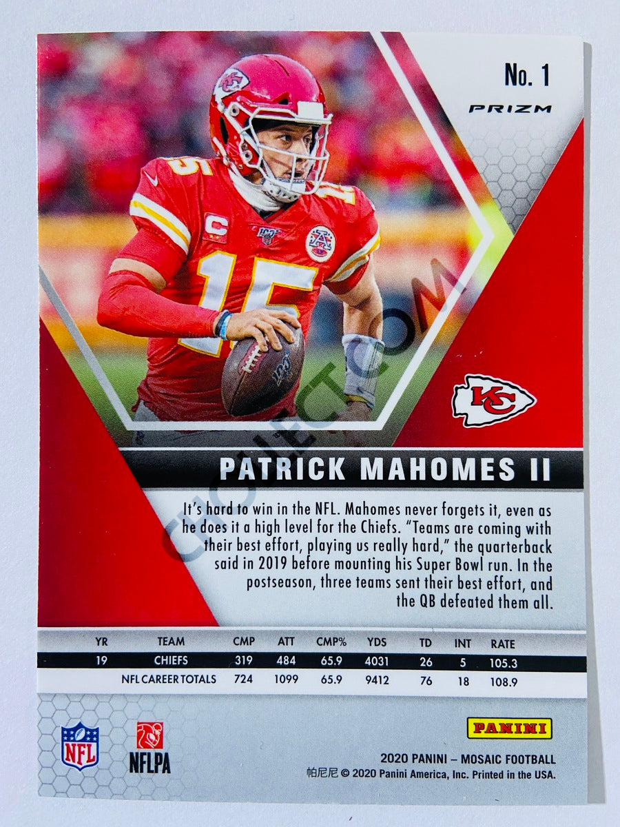 Patrick Mahomes II - Kansas City Chiefs 2020-21 Panini Mosaic Green Parallel #1