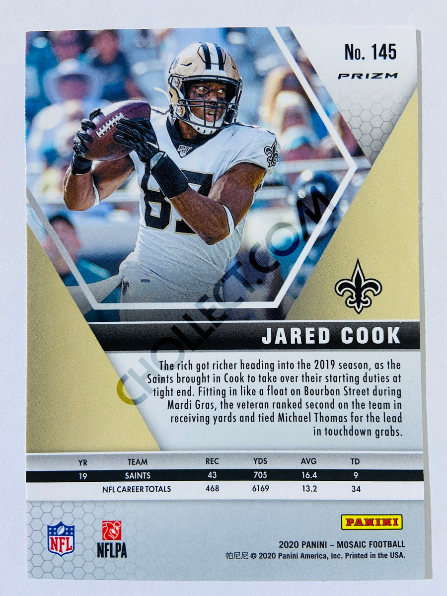 Jared Cook - New Orleans Saints 2020-21 Panini Mosaic Green Parallel #145