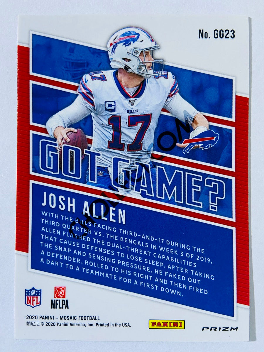 Josh Allen - Buffalo Bills 2020-21 Panini Mosaic Got Game? Green Parallel #23