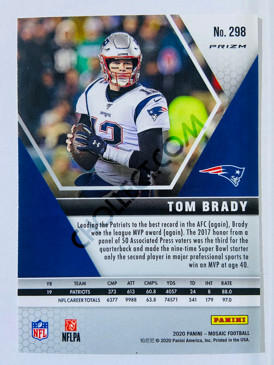 Tom Brady - New England Patriots 2020-21 Panini Mosaic MVP Mosaic Parallel #298