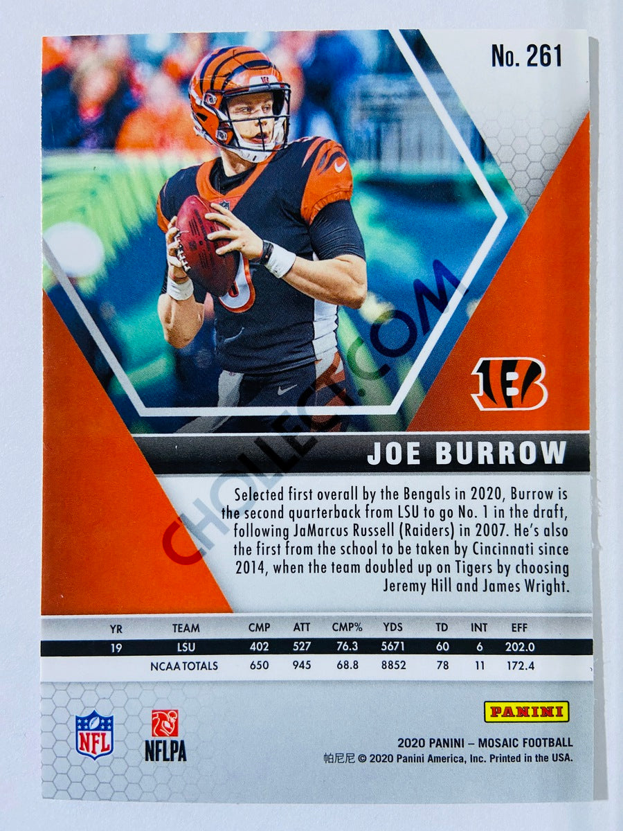Joe Burrow - Cincinnati Bengals 2020-21 Panini Mosaic NFL Debut RC Rookie #261