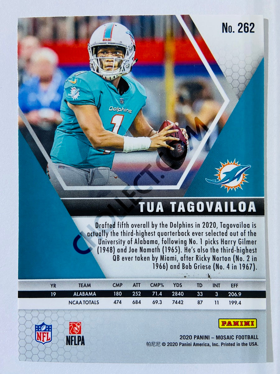 Tua Tagovailoa - Miami Dolphins 2020-21 Panini Mosaic NFL Debut RC Rookie #262