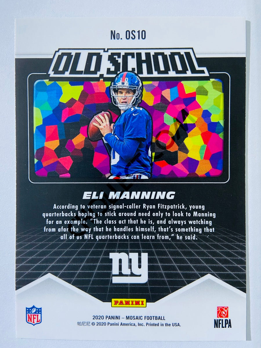 Eli Manning - New York Giants 2020-21 Panini Mosaic Old School #10