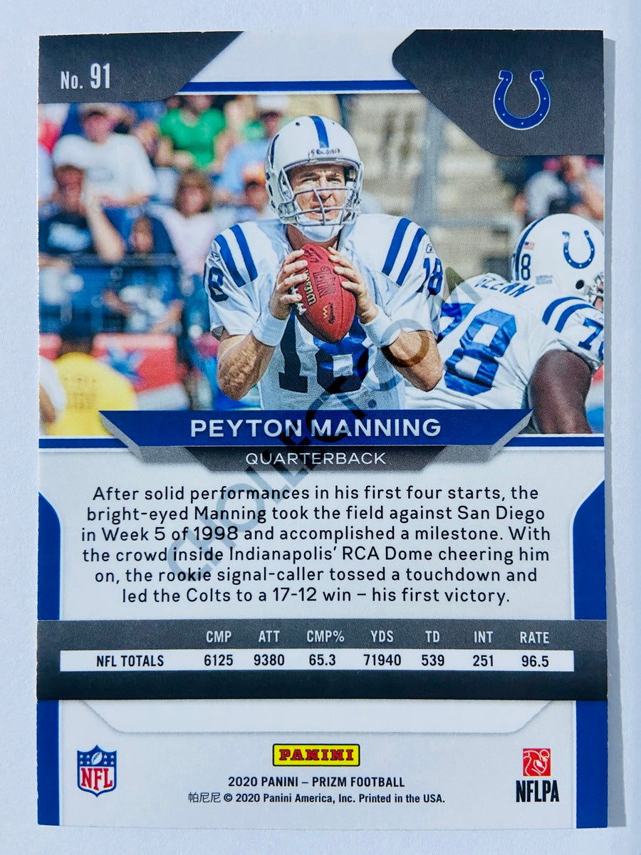 Peyton Manning - Indianapolis Colts 2020-21 Panini Prizm Football #91