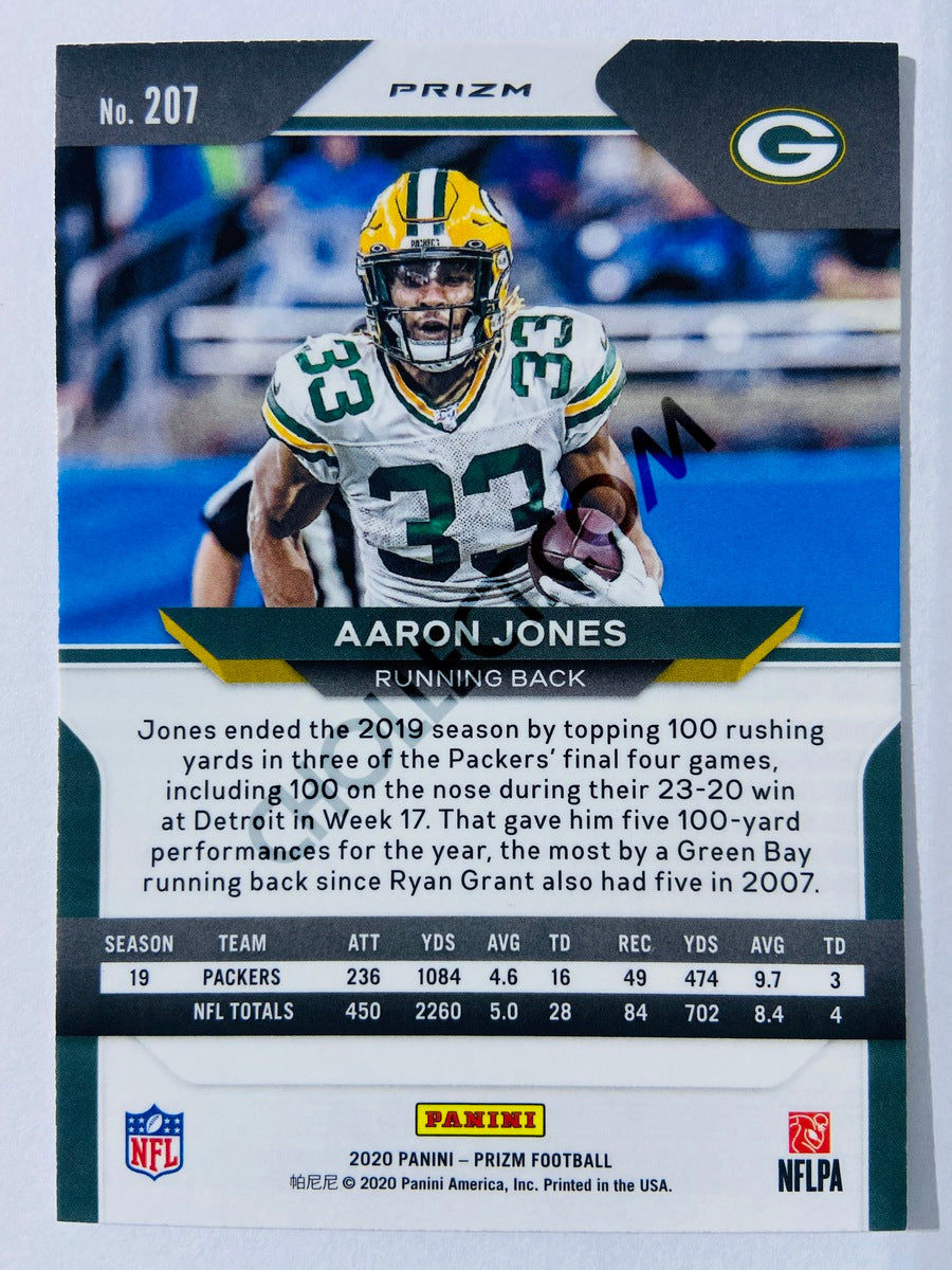Aaron Jones - Green Bay Packers 2020-21 Panini Prizm Football Green Parallel #207
